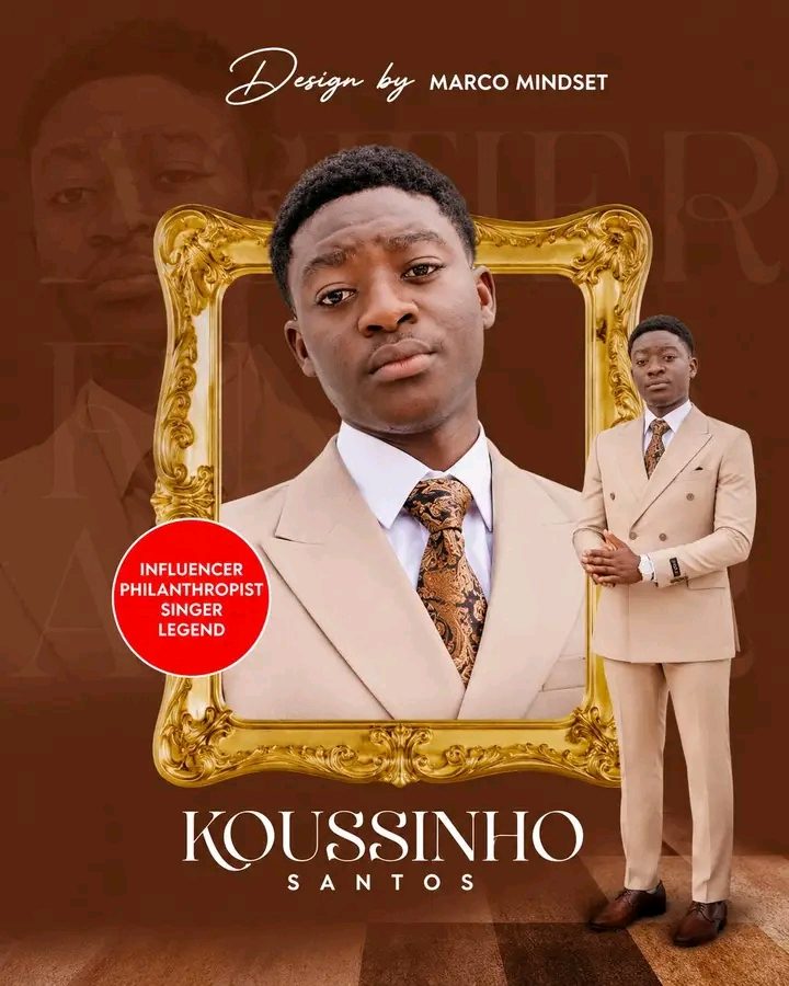 Affiche personnalisée pour Koussinho Santos, design par Marco Mindset